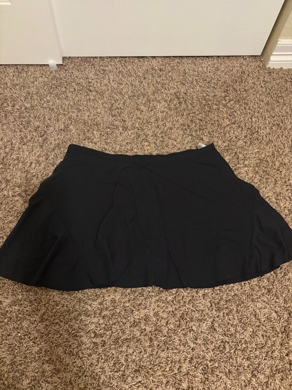 Athleta Match Point Tennis Skort Large Black Undershorts Nylon Blend Neutral